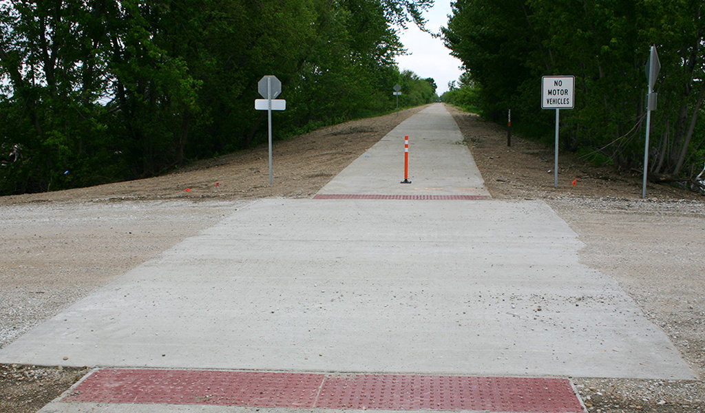 trail crossing and signage