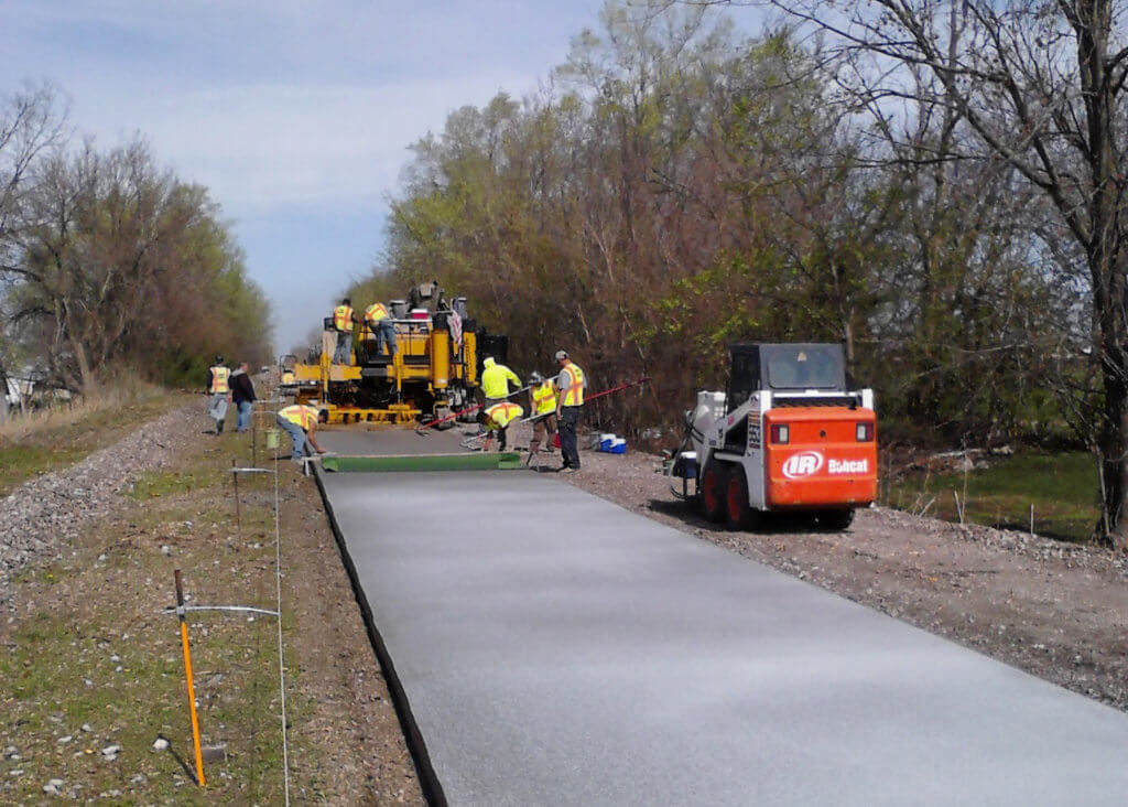 paving construction for trail