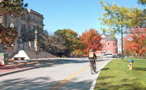 Contraflow bike lanes support multimodal transportation.