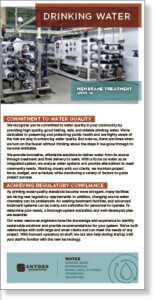 Screenshot thumbnail of water treatment engineering brochure.