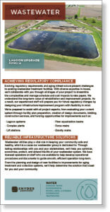 Screenshot thumbnail of wastewater treatment plant design brochure.