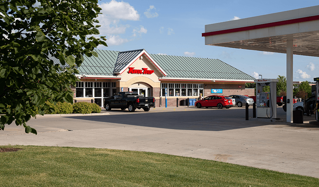 front entrance of kwik trip gas station