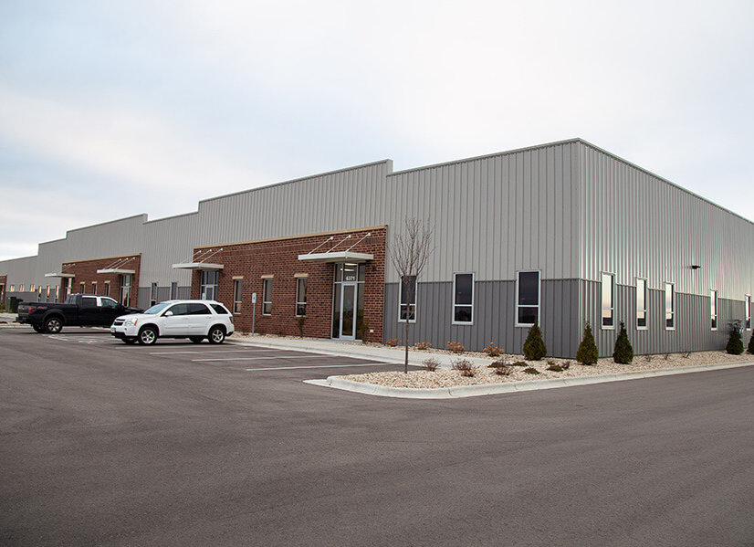 Recently completed Trowbridge Group Fle Building parking lot.