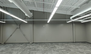 office space with high ceilings within recently complete contemporary iDOT facility in Fairfield, IA