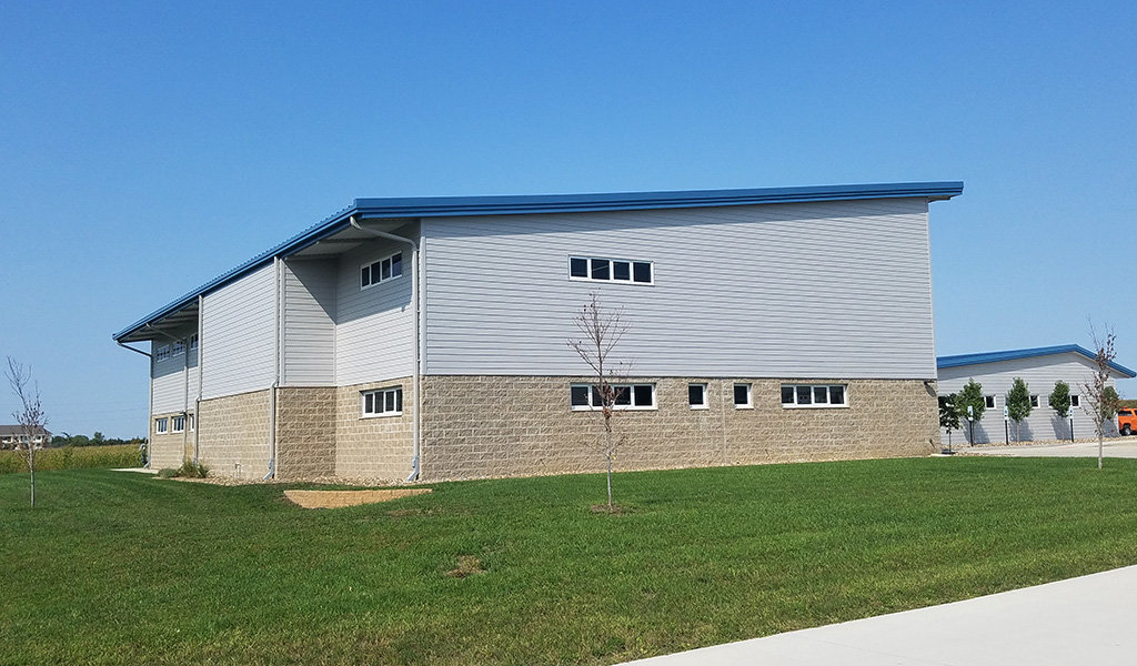 recently complete contemporary iDOT facility in Fairfield, IA