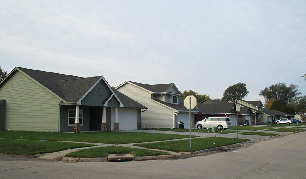 Brand new housing on Walnut Grove in Council Bluffs Iowa