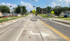 Left turn lane road diet in Eastern Iowa
