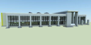 CAD rendering of ankeny library