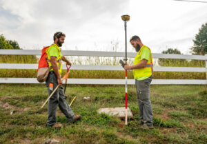 Two Snyder & Associates surveyors on site