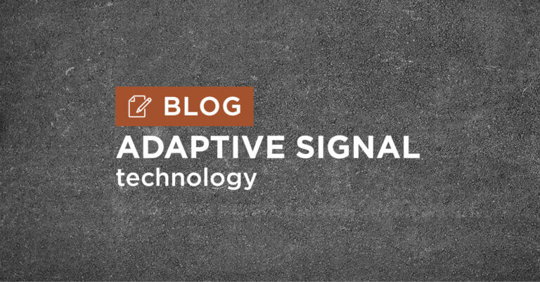 dark grey road background with title adaptive signal technology