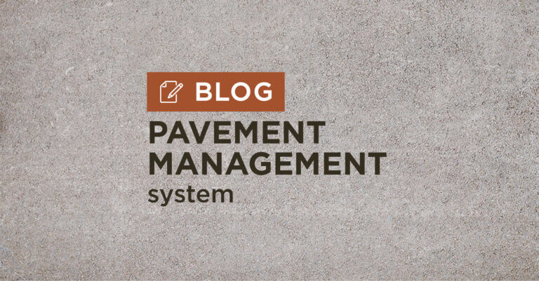 tan gravel background with title pavement management system