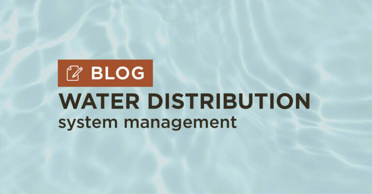 blue water background with title water distribution system management