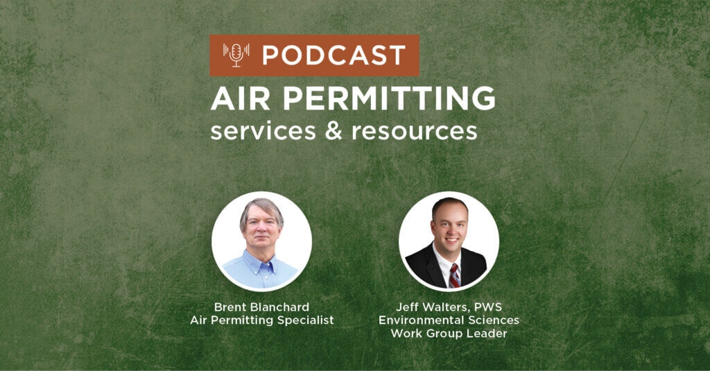 green background with title Air Quality Permitting & Compliance Podcast