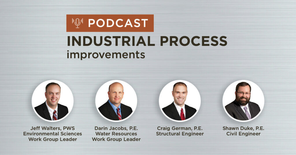 grey metal background with title Improving Industrial Processes podcast