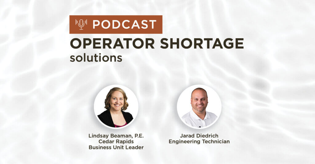 clear water background with title Operator Shortage Solutions podcast