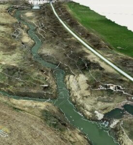 drone map of the Papio Creek in Omaha NE