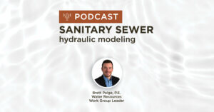 clear water background with title The Benefits of Hydraulic Modeling & Analysis podcast