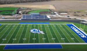 Aerial view of WLCSD new football field.