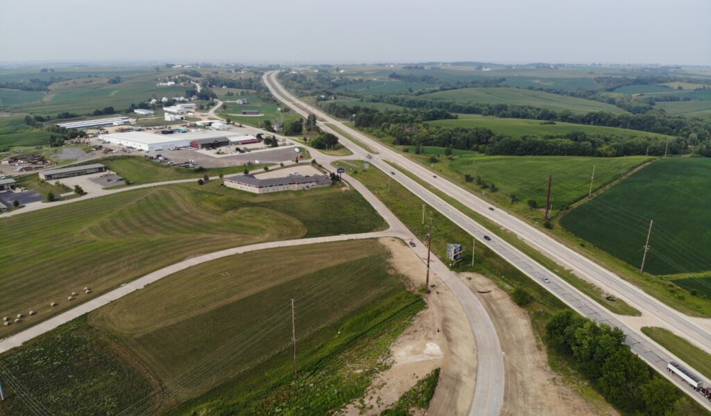 Overview of US 151 Grade Separation and Roundabout in Anamosa Iowa