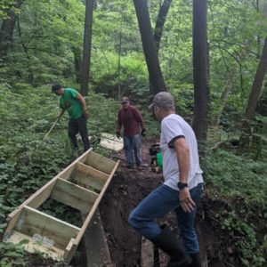Lizard creek mountain bike trail volunteers
