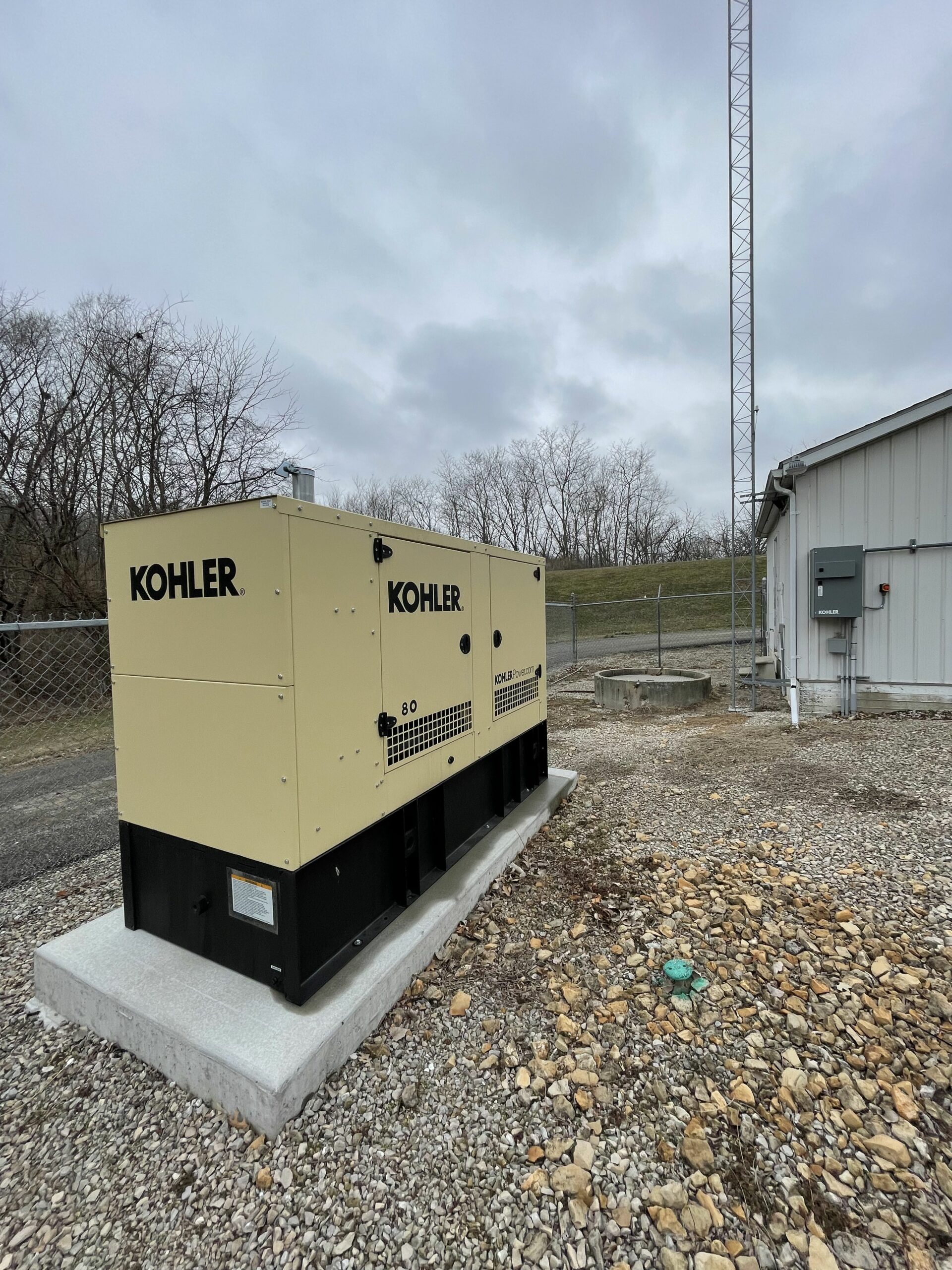 yellow Kohler generator