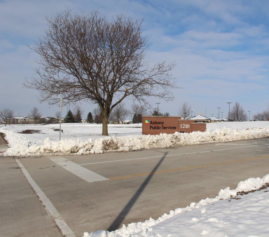 entrance to new ankeny public services building