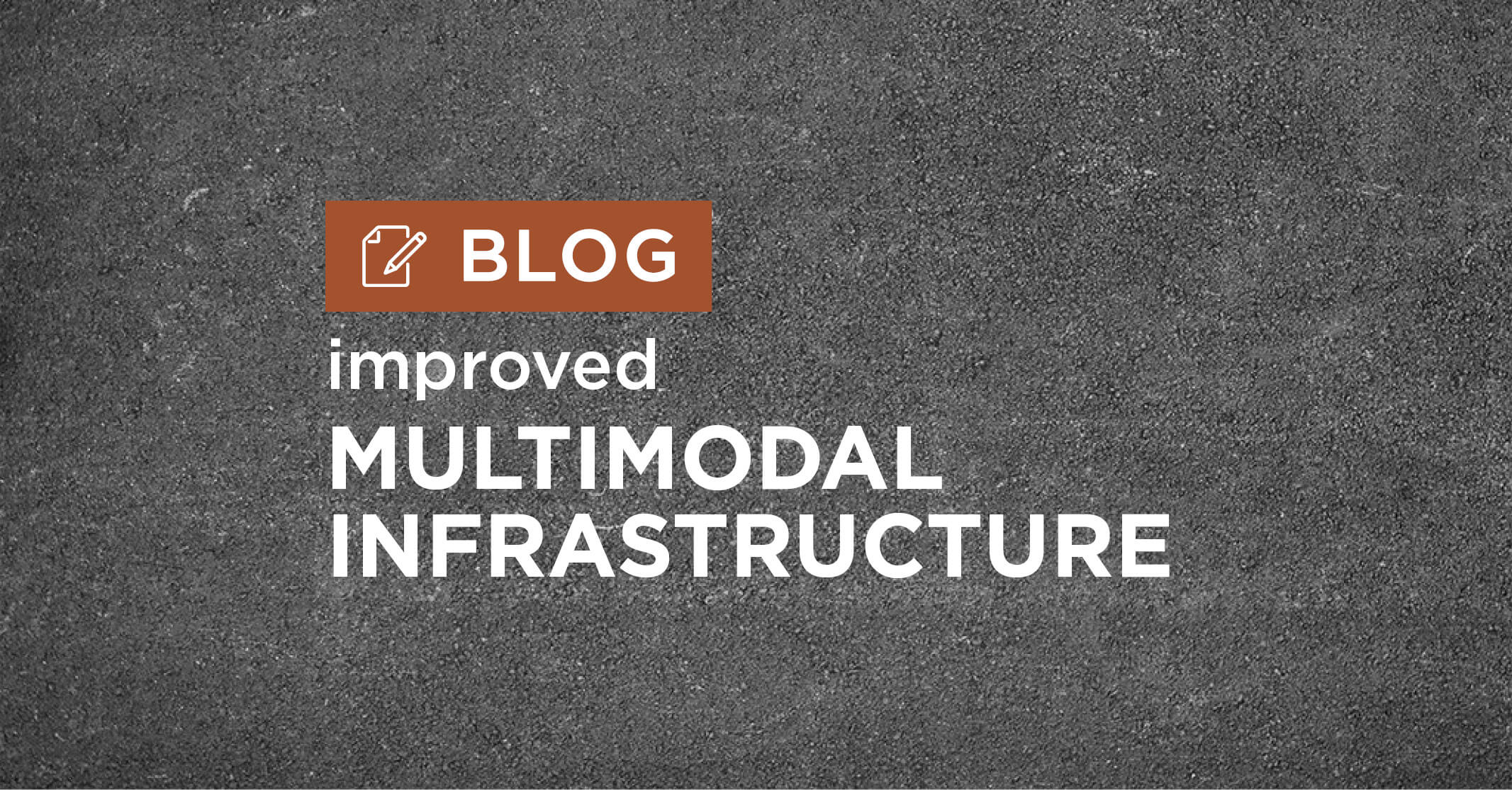 dark grey road background with title improved multimodal infrastructure blog graphic|cyclist traveling in a contra-flow bike lane at ISU Morrill Lane