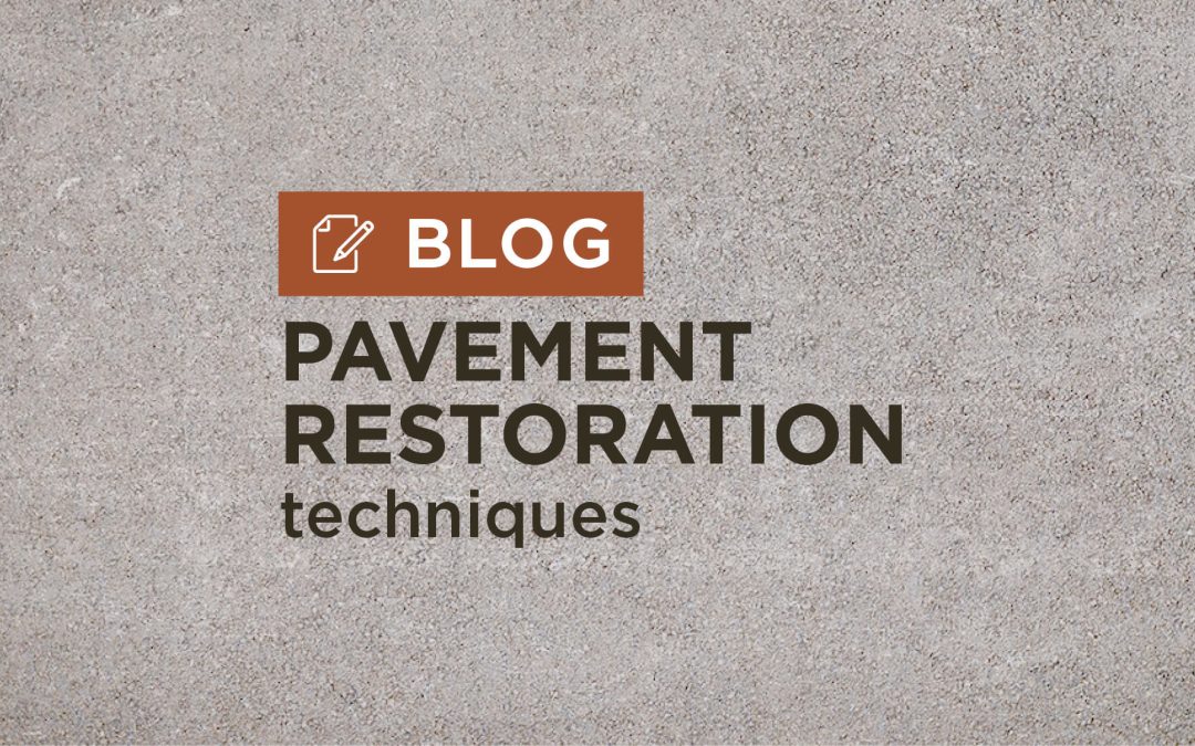 Reduce Long-Term Street Repair Costs using Pavement Restoration Techniques