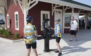 Water bottle filling station