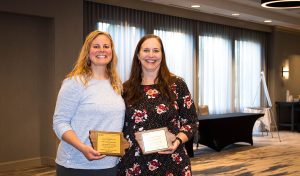 Civil Engineer Lindsay Beaman and and Environmental scientist Nichoel Church receive ACEC award 2022