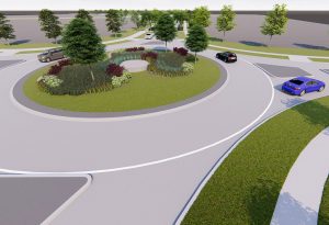 A concept rendering of a roundabout.