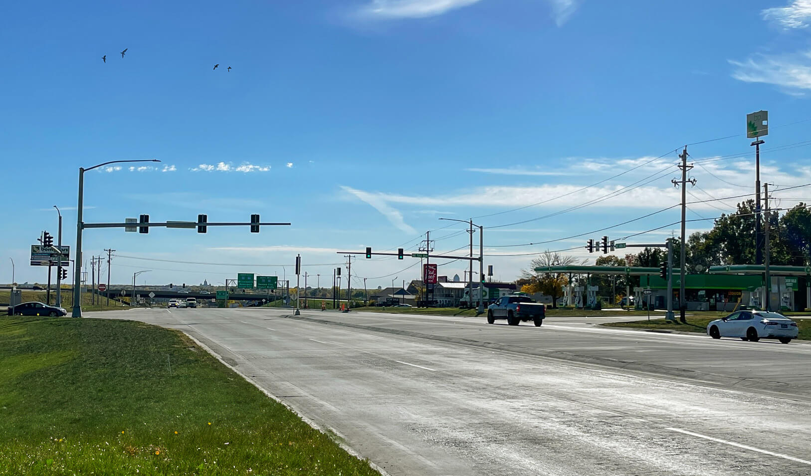 NE 51st Avenue intersection along US 69 reconstruction project.|intersection with traffic lights|Intersection at NE 70th Avenue intersection along the US 69 reconstruction project.|Intersection of NE 60th Avenue near the Polk County Sheriff's Office along US 69 reconstruction.|median under construction|LiDar image of US 69 reconstruction|Snyder & Associates Transportation experts