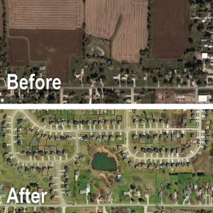 Before and After pond restoration 