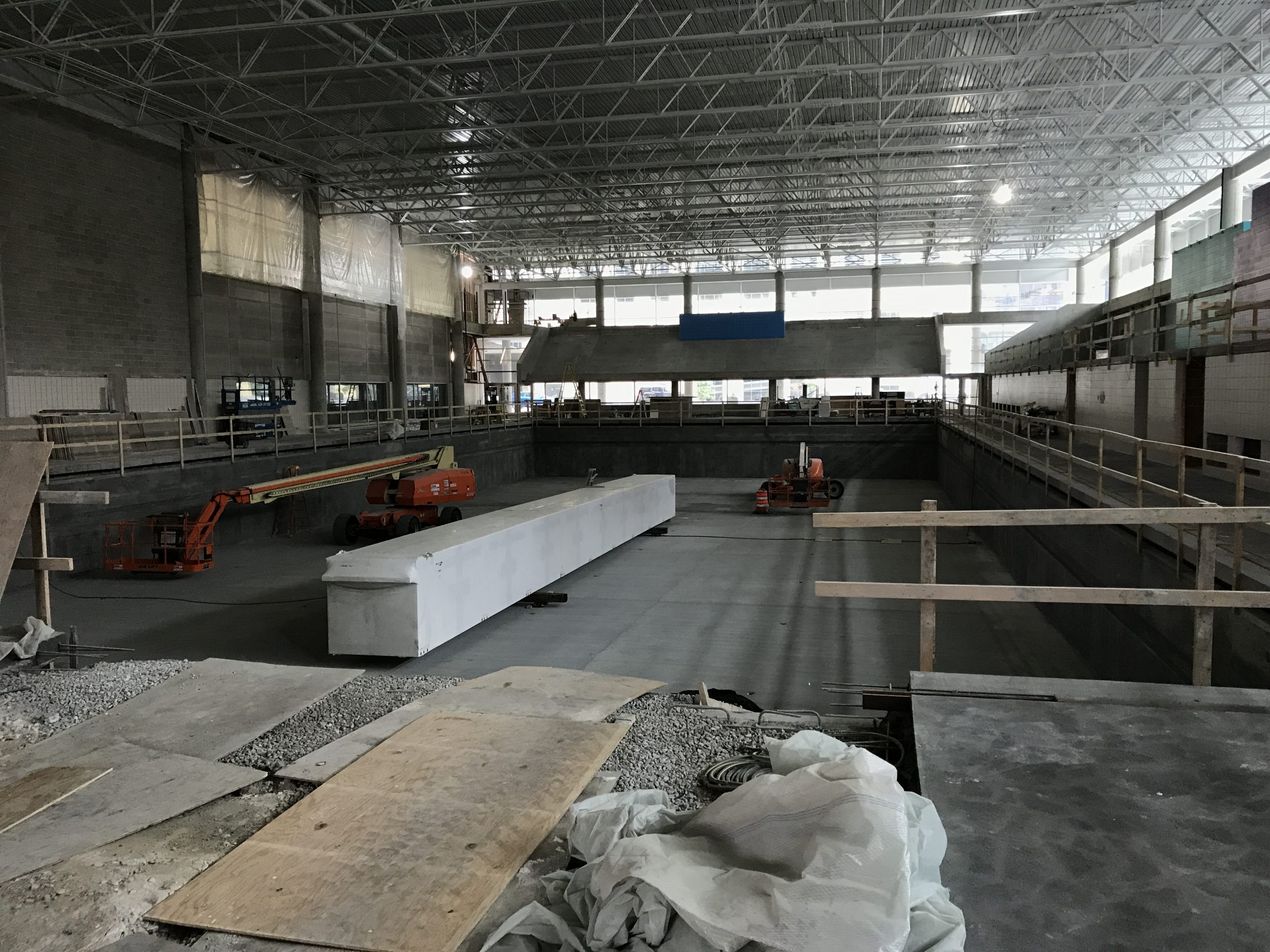 Construction on large pool