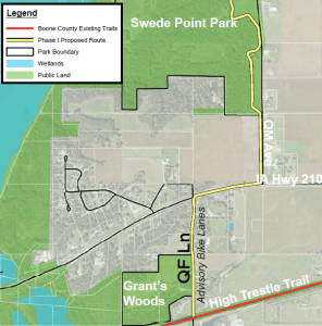 map of proposed bike lane pathways