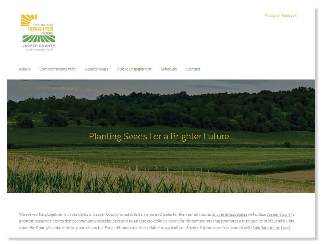 screenshot of jasper county website