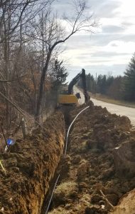 waste management force main construction