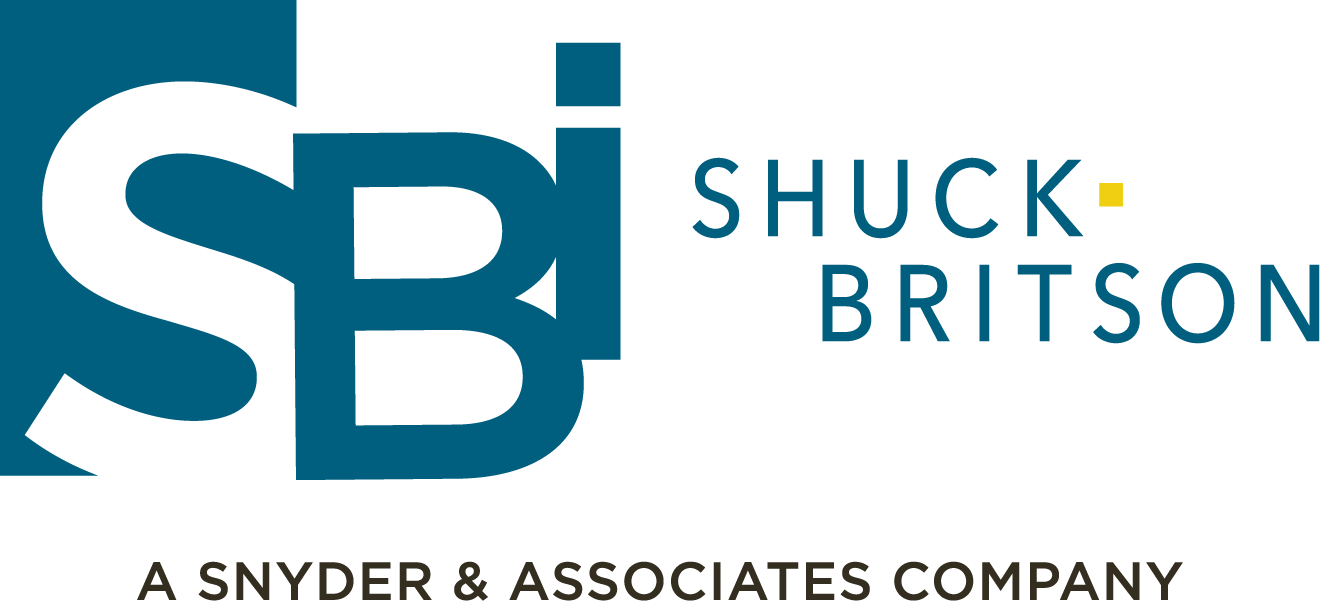 ShuckBritson_SnyderCompany_Horizontal_Trimmed_Color SDI Shuck Britson logo in teal with a large SB monogram and the text SHUCK BRITSON, plus the tagline 'A Snyder & Associates Company'.